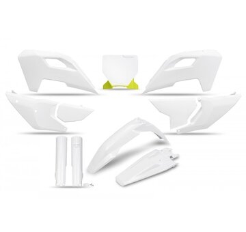 UFO Kompletný plastový KIT Husqvarna TC125/250, FC250/350/450, TX300, FX350/450 23-24 biela
