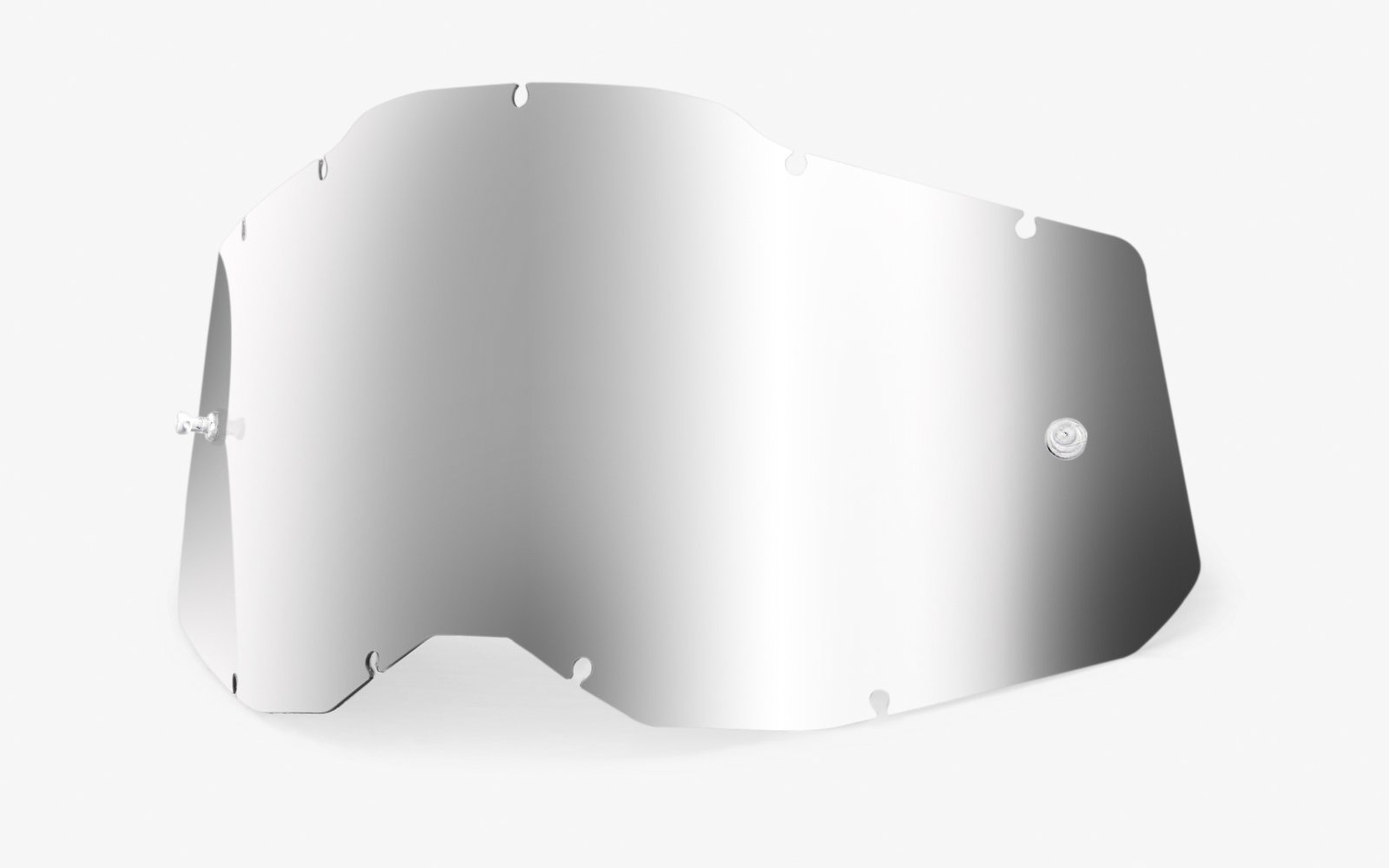 Sklo do okuliariv 100%  Racecraft 2/Accuri 2/Strata 2,    strieborné chrómové, Anti-fog