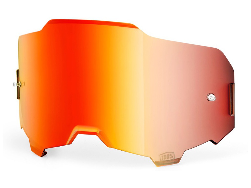 Sklo do okuliarov 100 % ARMEGA,ARMATIC           červené chrómové- Anti-fog