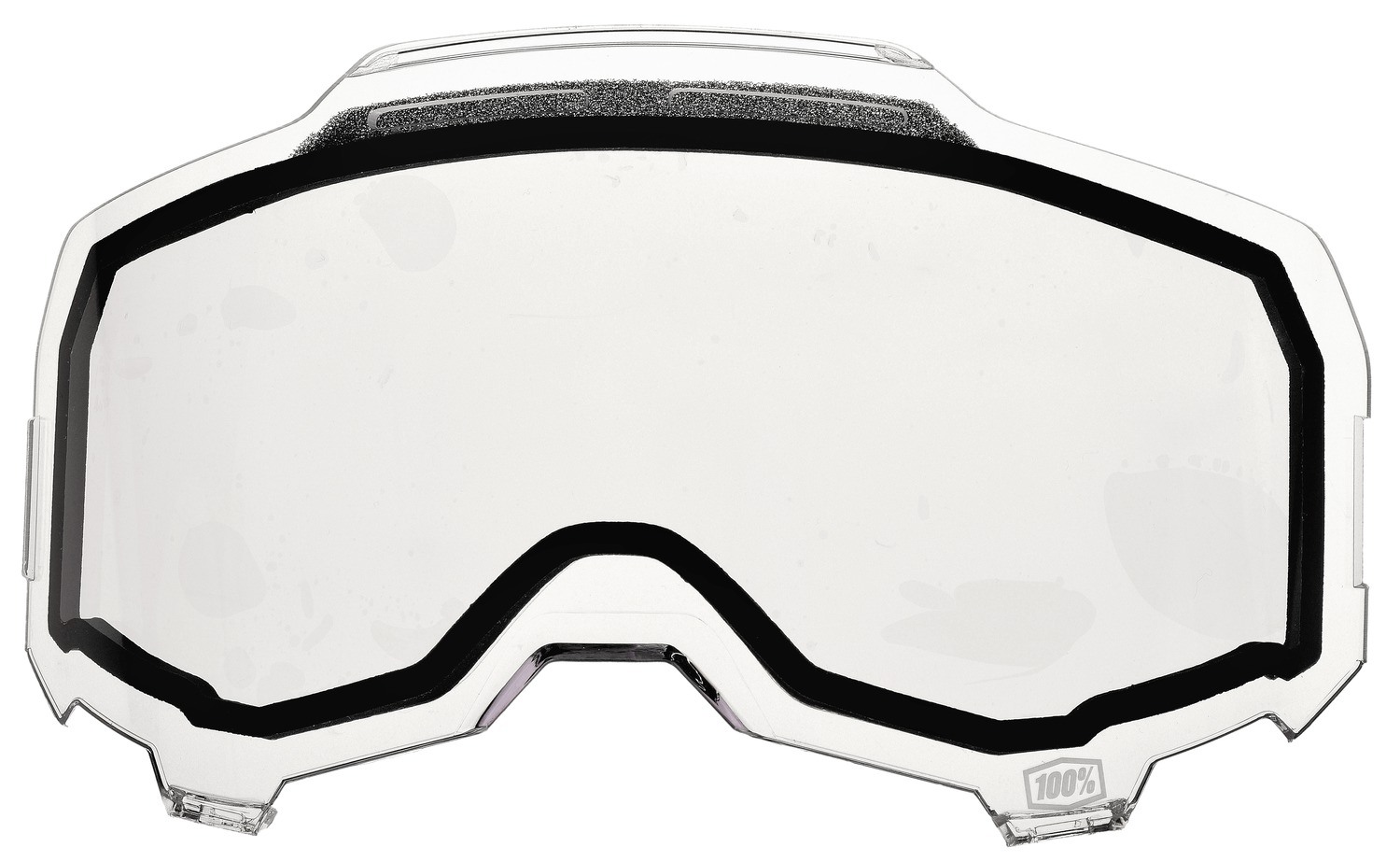 Sklo do okuliarov 100%  ARMEGA,AIRMATIC          číre& vented DUAL, Anti-fog