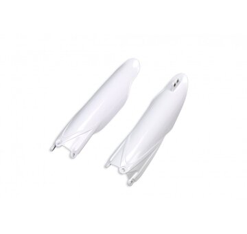 UFO Kryty predných tlmičov Yamaha YZ125/250 22-26 + YZF250 10-23 + YZF450 10-22 + WRF250/450 16-26 biela