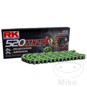 RK 520 MXZ5 bezókružková MX retaz Zelená 118čl.