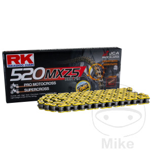 RK 520 MXZ5 bezókružková MX retaz Žltá 118čl