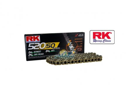RK 520 SO okružková reťaz 118 čl. zlatá + clip spojka