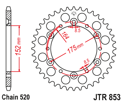 Rozeta JT sprockets Yamaha TT600E